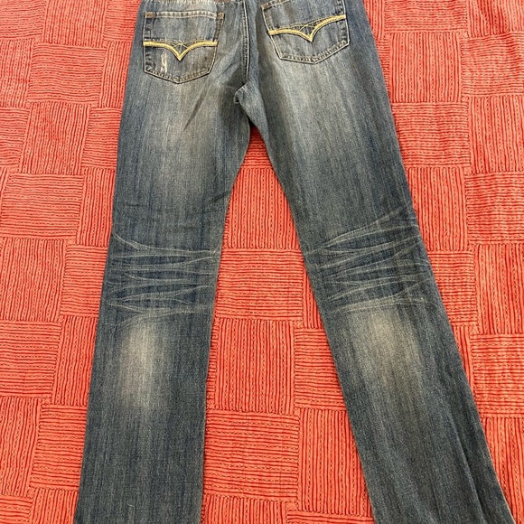 Seven7 Blue Denim Jeans waist 31” hem 31.25” W31L31 blue fade distressed pants - Picture 15 of 16